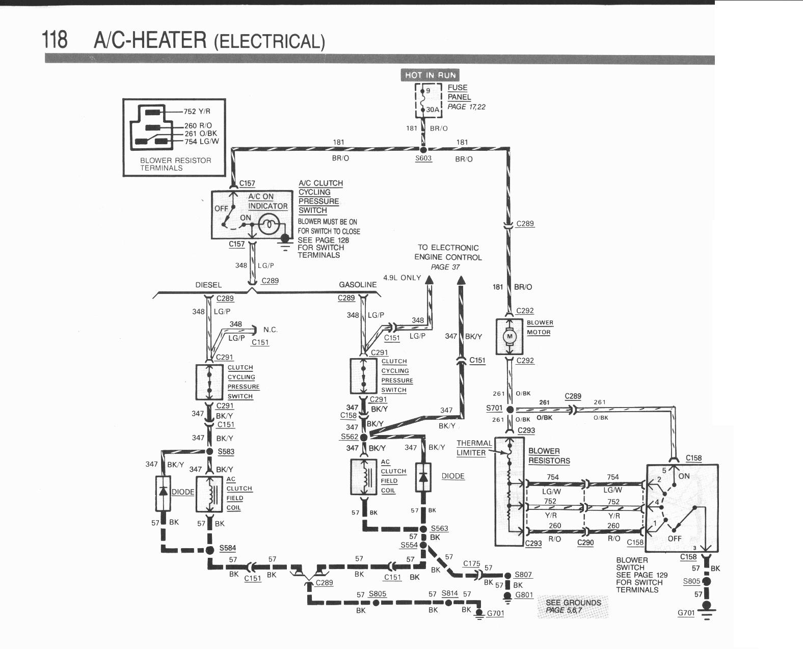 Heater-A/C Control Wiring Diagram - Ford Truck Enthusiasts Forums