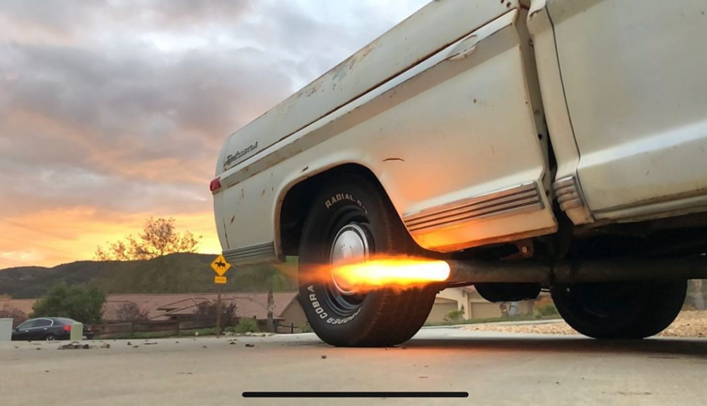 F-100 burnout truck